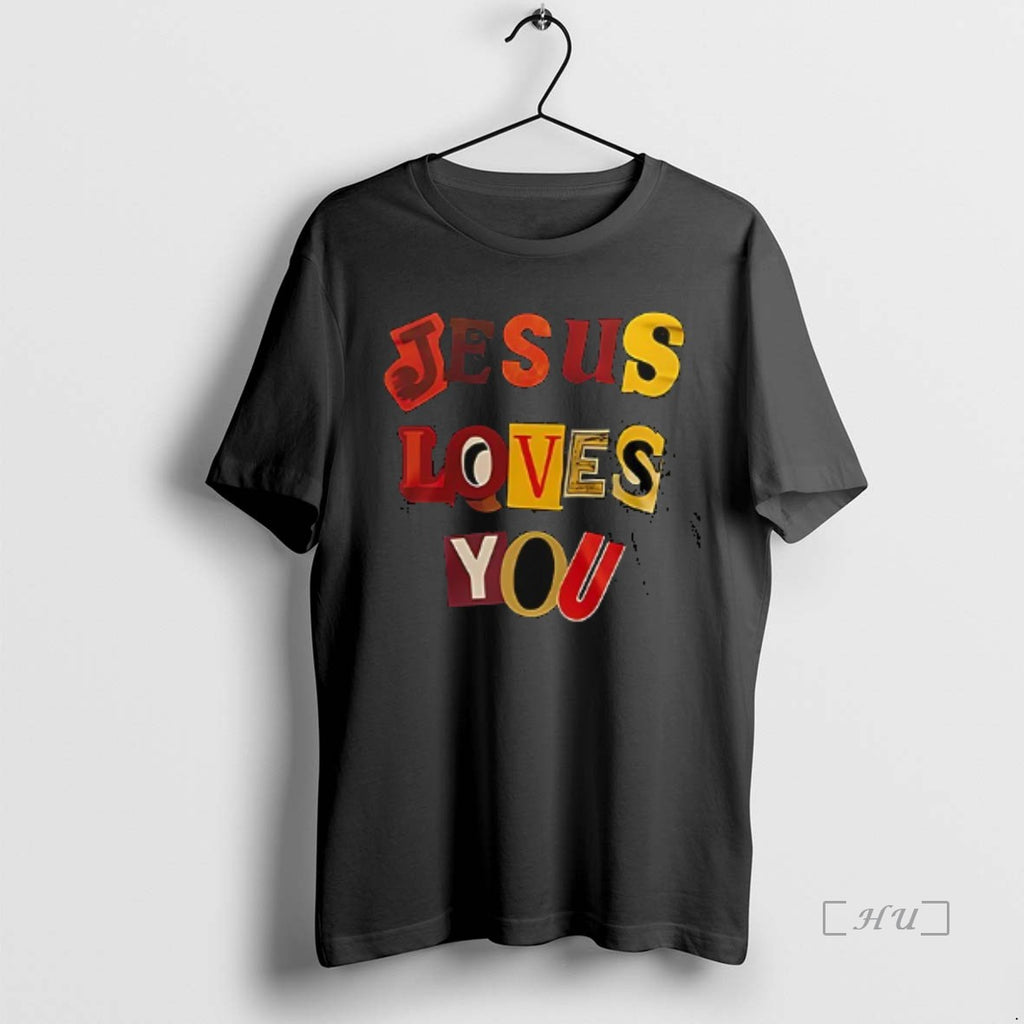 Officials Carolina Panthers Jesus Loves You Logo Double Sided Graphic