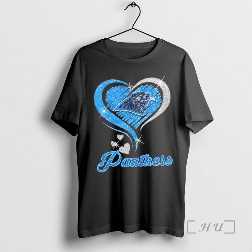 Officials Carolina Panthers Football In Glitter Heart Fans