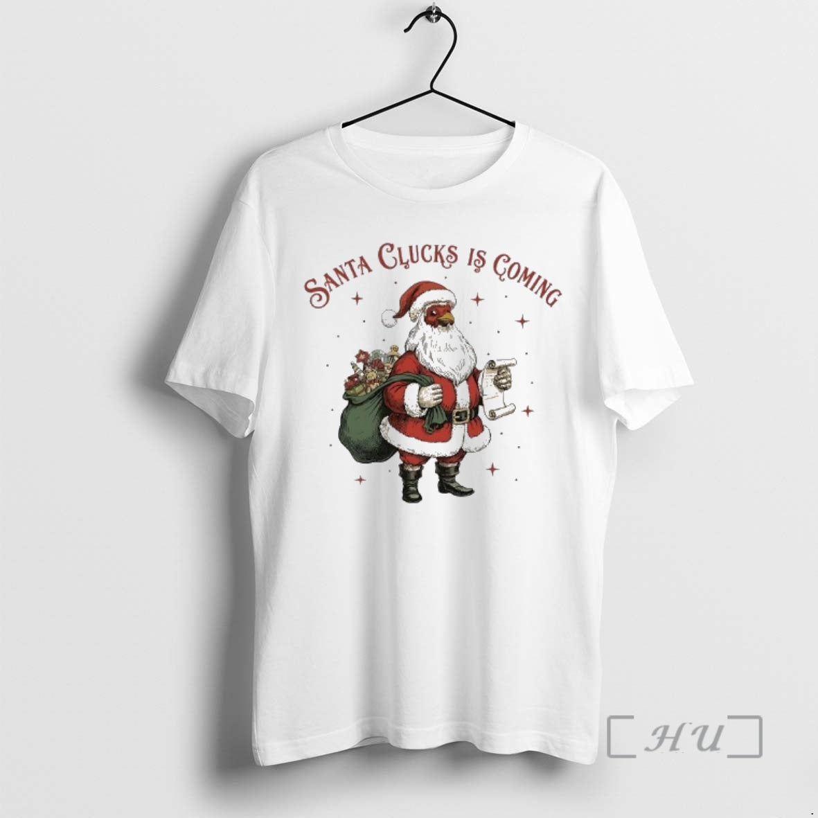 Officials Chicken Santa Clucks Is Coming Christmas