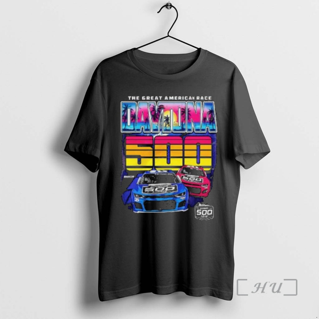 Officials Daytona International Speedway Checkered Flag Sports 2025 Daytona Circle Black Premium T Shirts Sweater