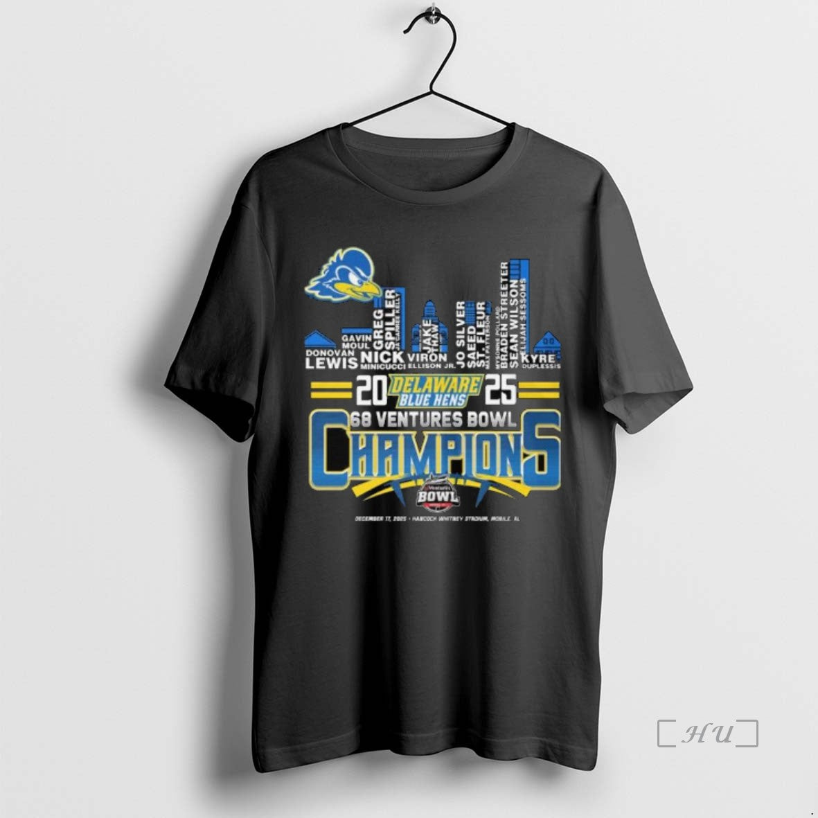 Officials Delaware Blue Hens 2025 68 Ventures Bowl Champions City Skylines Long Sleve Premium