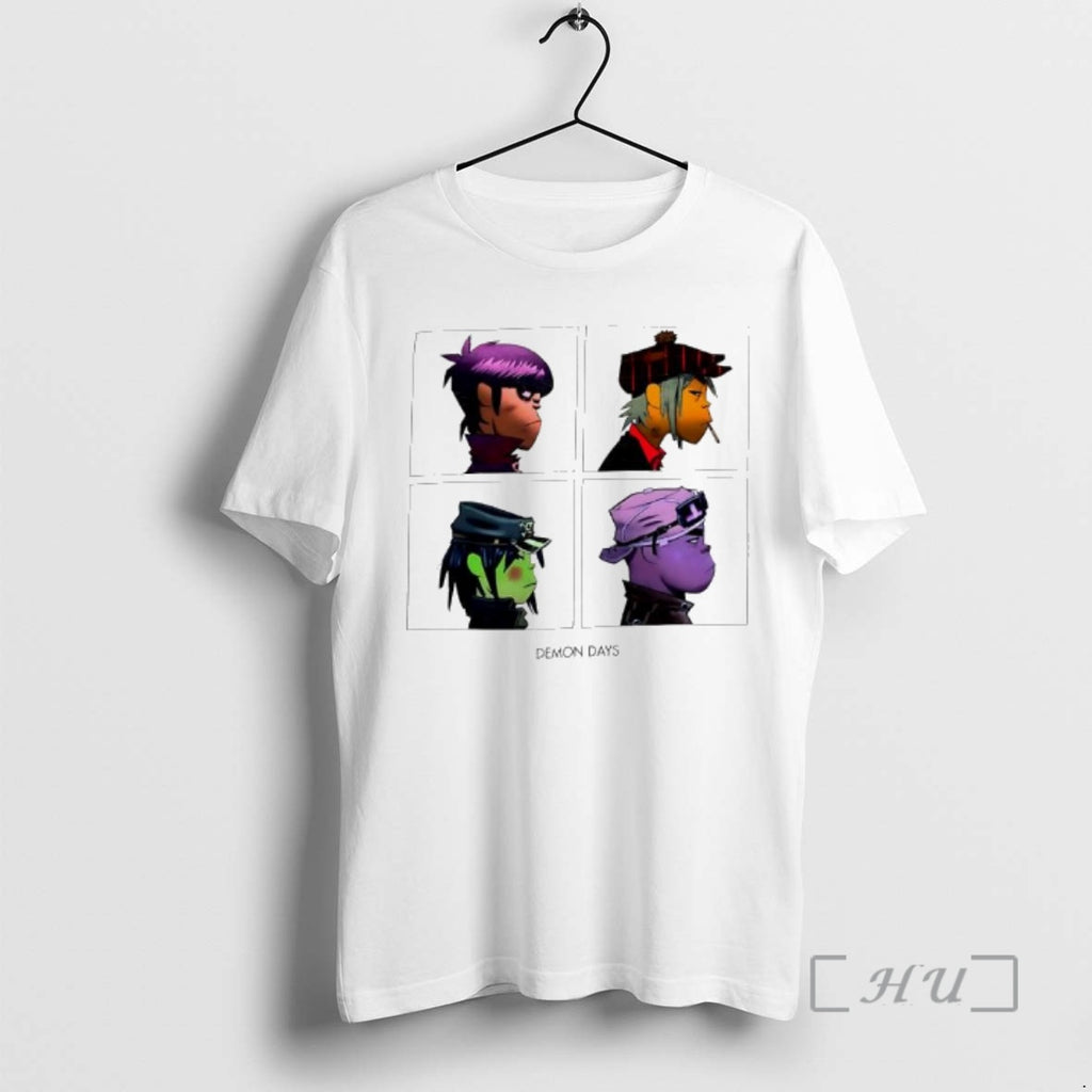 Officials Demon Days Gorillaz Band Four Animated Members Graphic