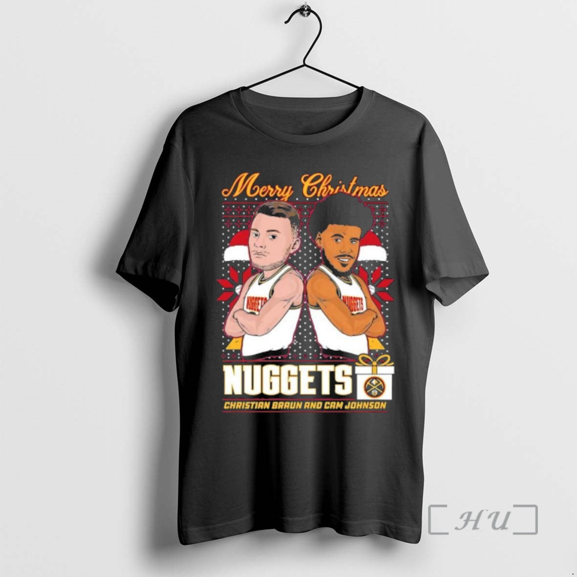 Officials Denver Nuggets Christmas Christian Braun And Cameron Johnson