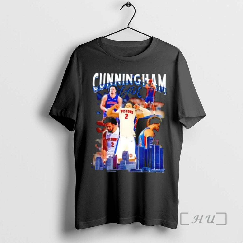 Officials Detroit Pistons Cade Cunningham Graphic Skyline