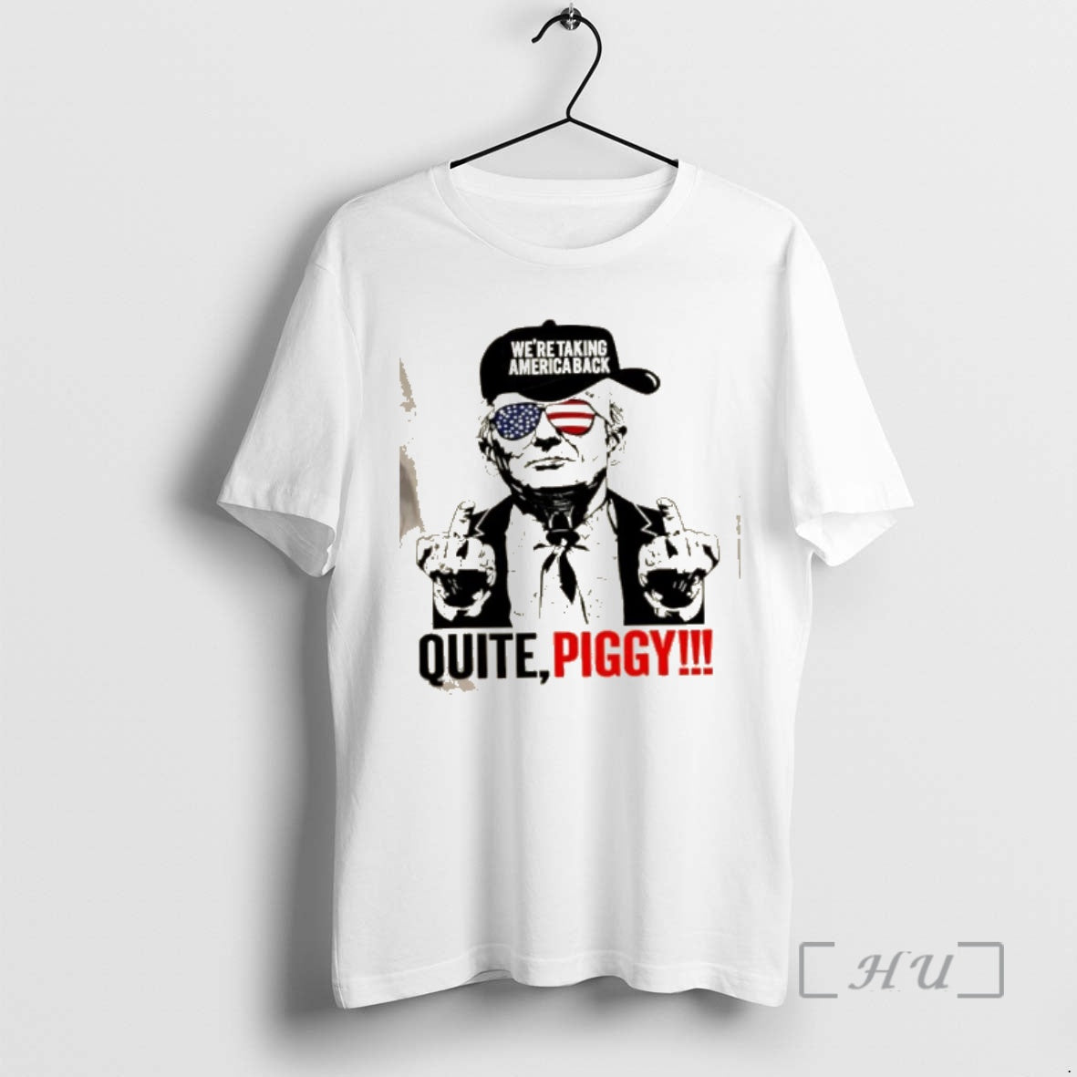 Officials Donald Trump Were Taking America Back Quite Piggy Us Flag Premium T Shirts Sweater