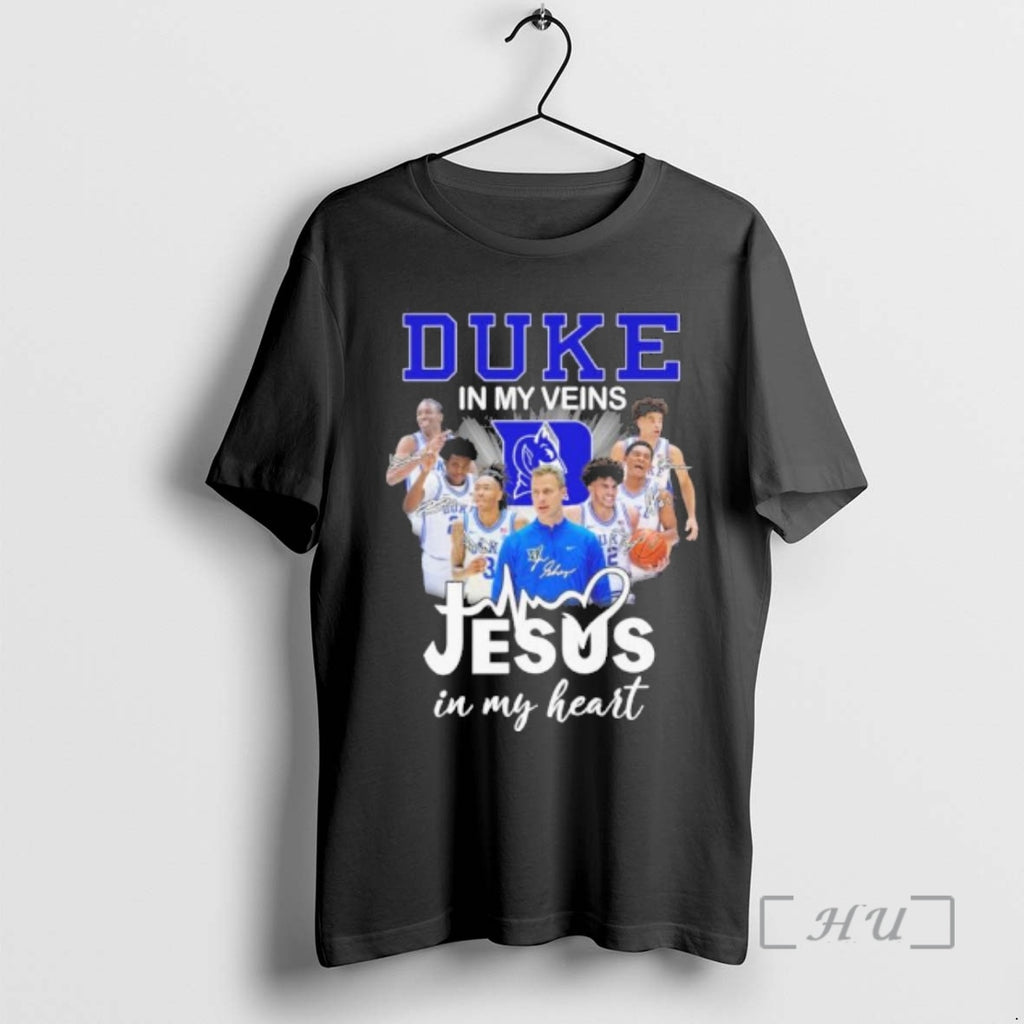 Officials Duke Mens Basketball In My Veins Jesus In My Heart Premium T Shirts Sweater