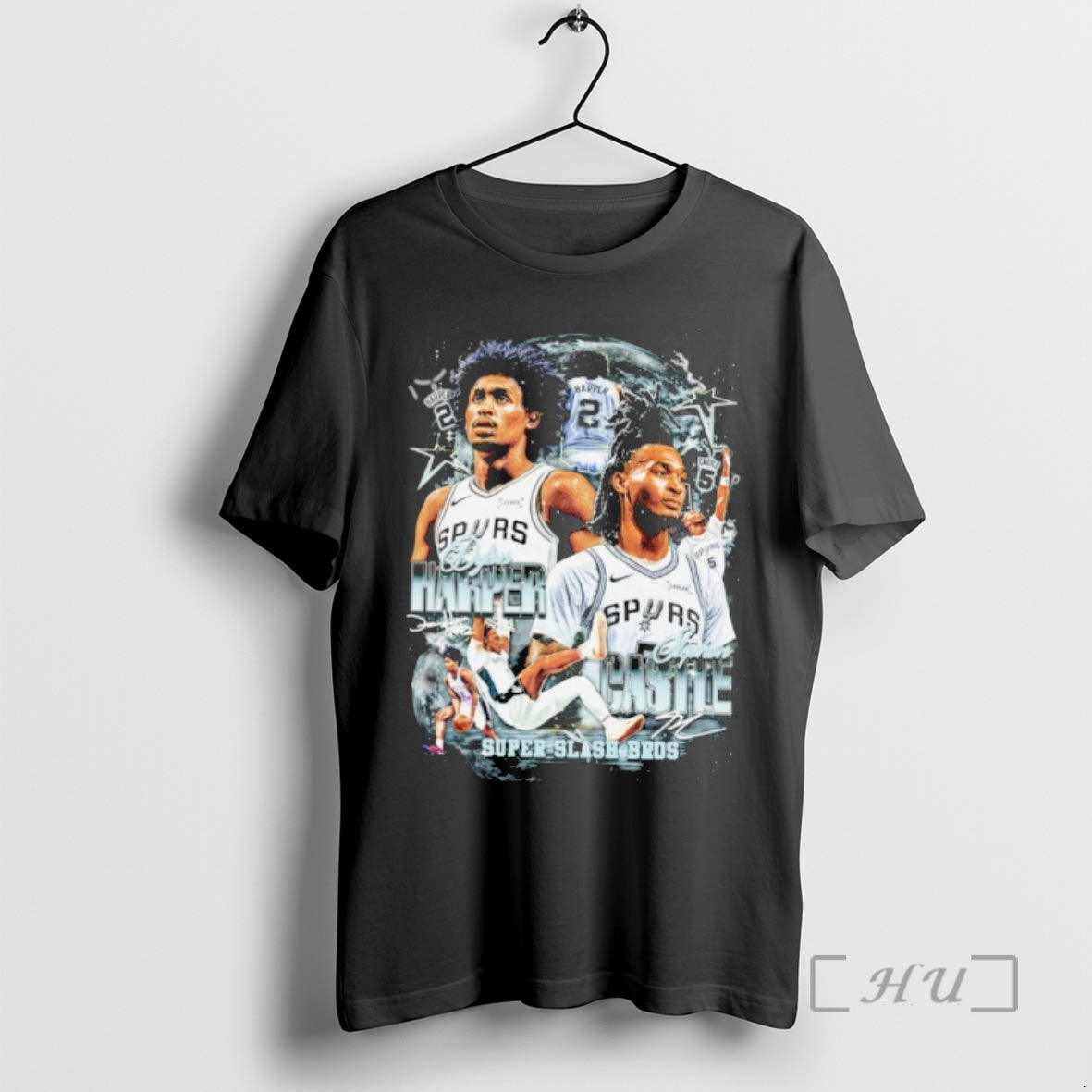 Officials Dylan Harper And Stephon Castle San Antonio Spurs Super Slash Bros Premium T Shirts