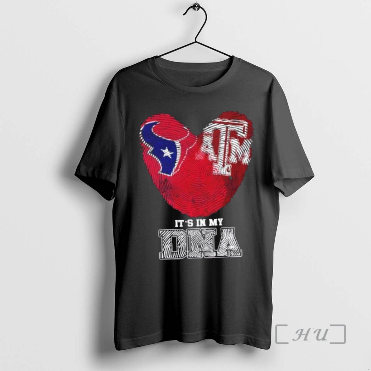 Officials Fingerprints Houston Texans X Texas Am Aggies Its In My Dna Premium T Shirts