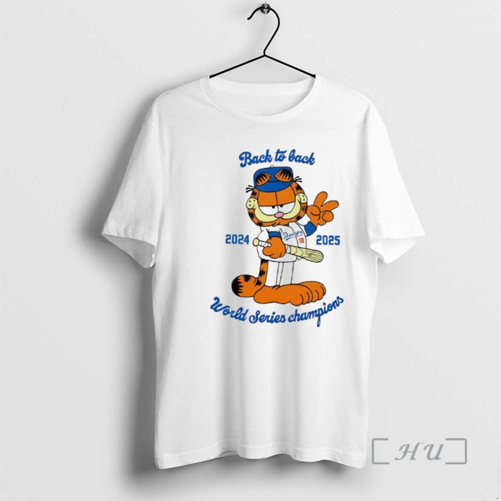 Officials Garf La Dodgersback To Back 2024 2025 World Series Champions Premium T Shirts Sweater