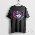 Officials Glitter Heart Connecticut Huskies Football Logo