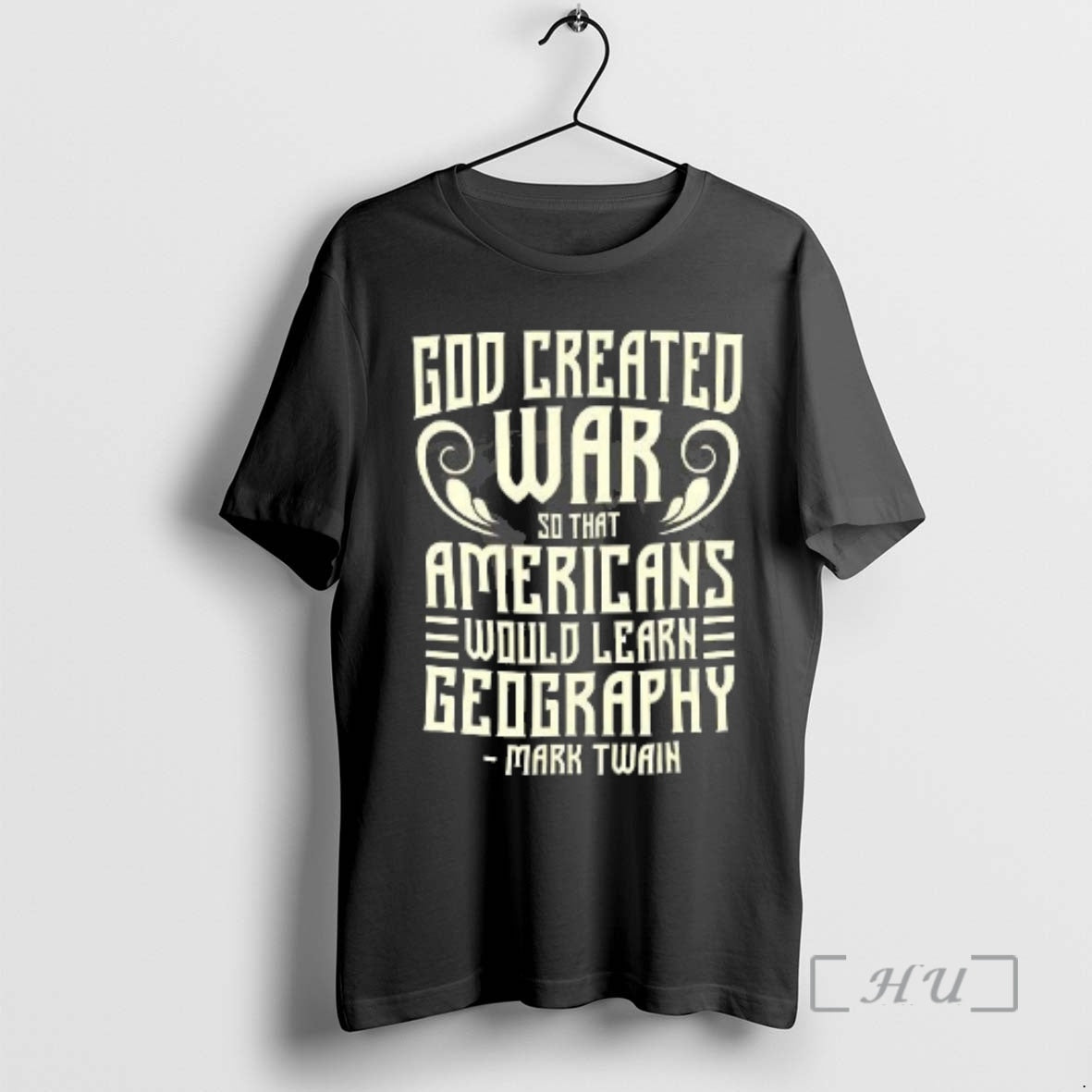Officials God Created War So That Americans Would Learn Geography Quote Mark Twain Meme Premium