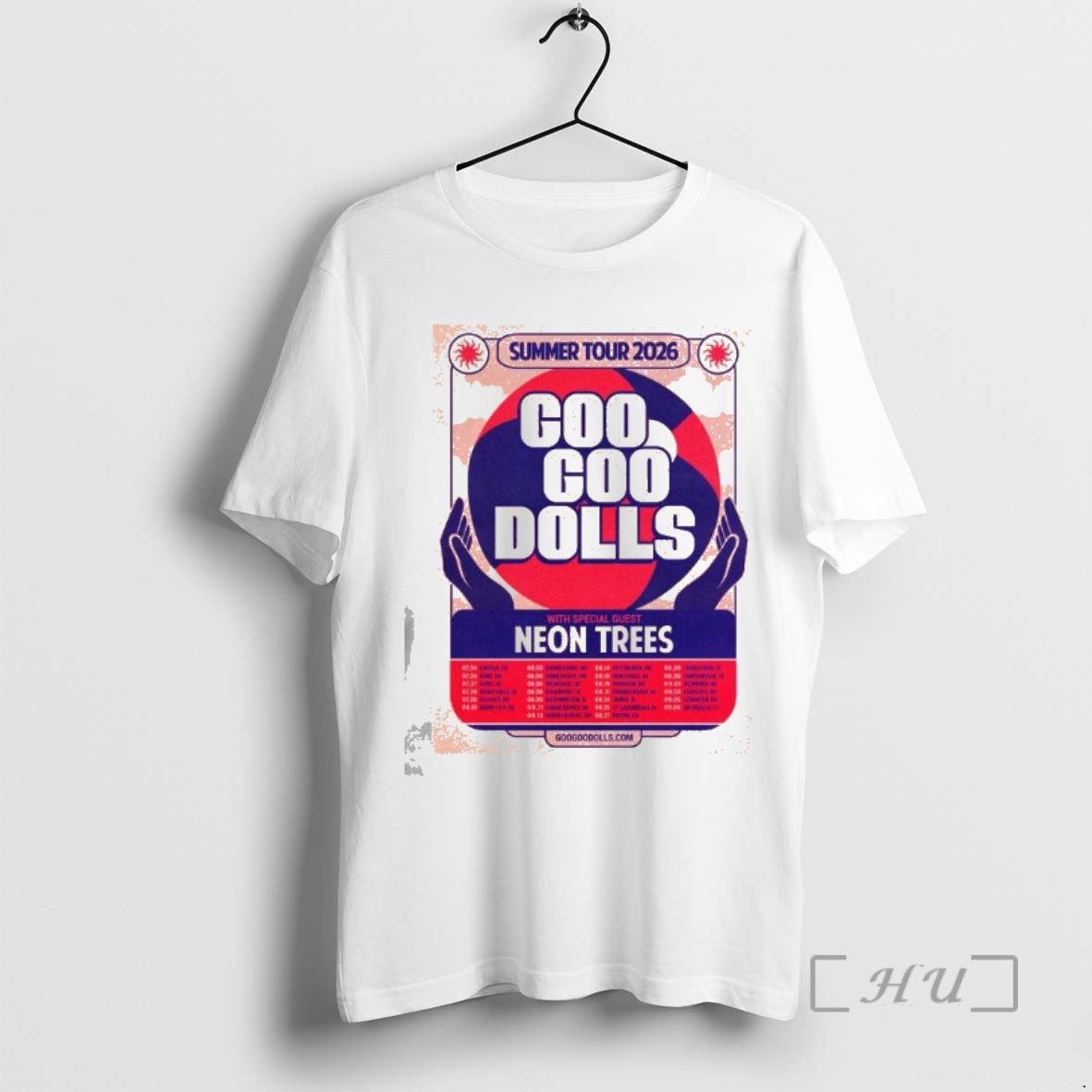 Officials Goo Goo Dolls With Special Guest Neon Trees Summer Tour 2026 Premium T Shirts