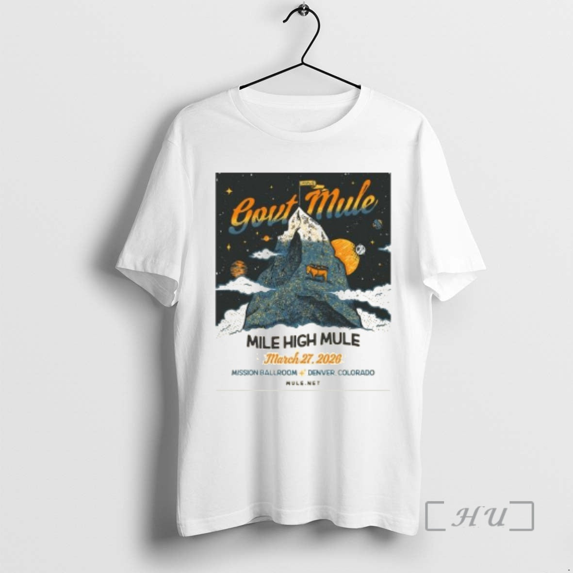 Officials Govt Mule Mission Ballroom Denver Co March 27 2026 Circle White Premium T Shirts