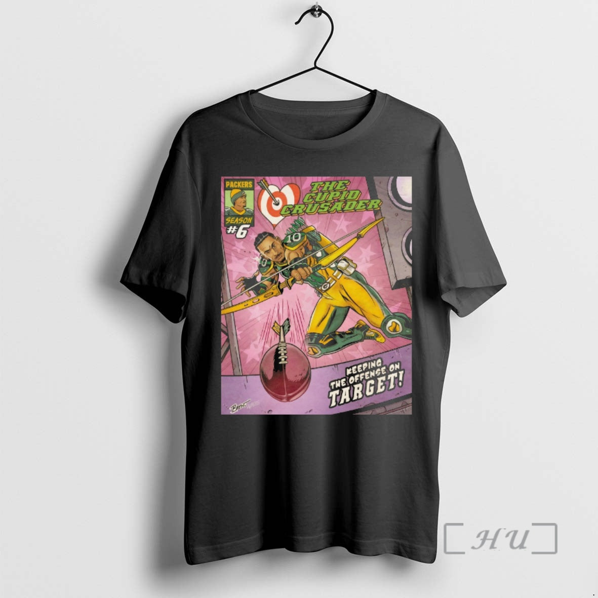 Officials Green Bay Packers The Cupid Crusader Keeping The Offense On Target Premium T Shirts