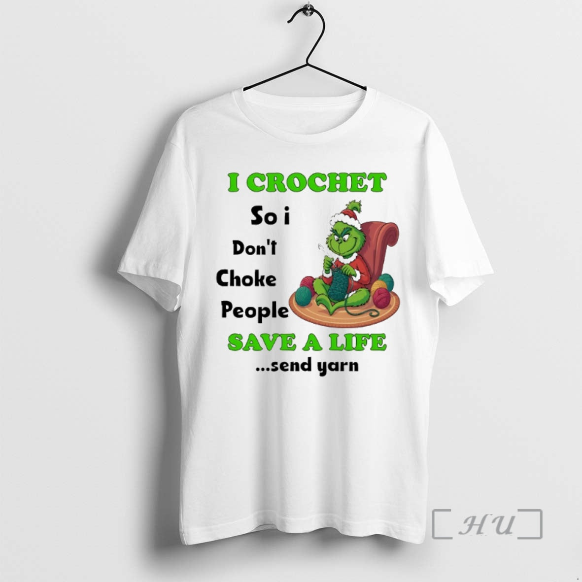 Officials Grinch I Crochet So I Dont Choke People Save A Life Chirstmas 2025 Premium