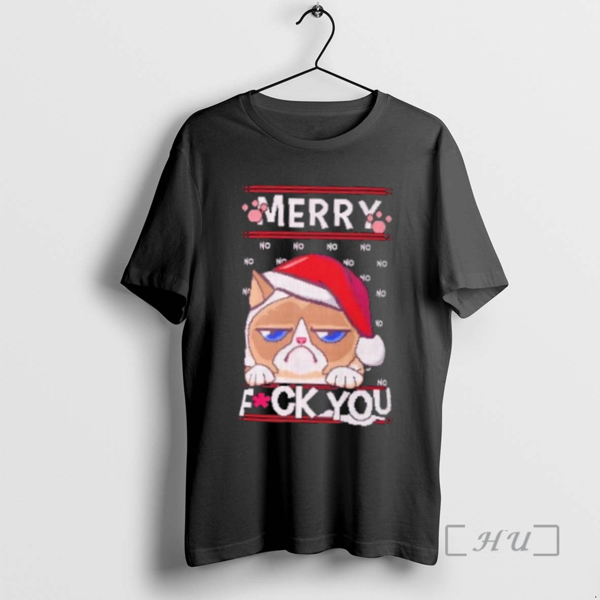 Officials Grumpy Cat Ugly Christmas Pixel Art Holiday