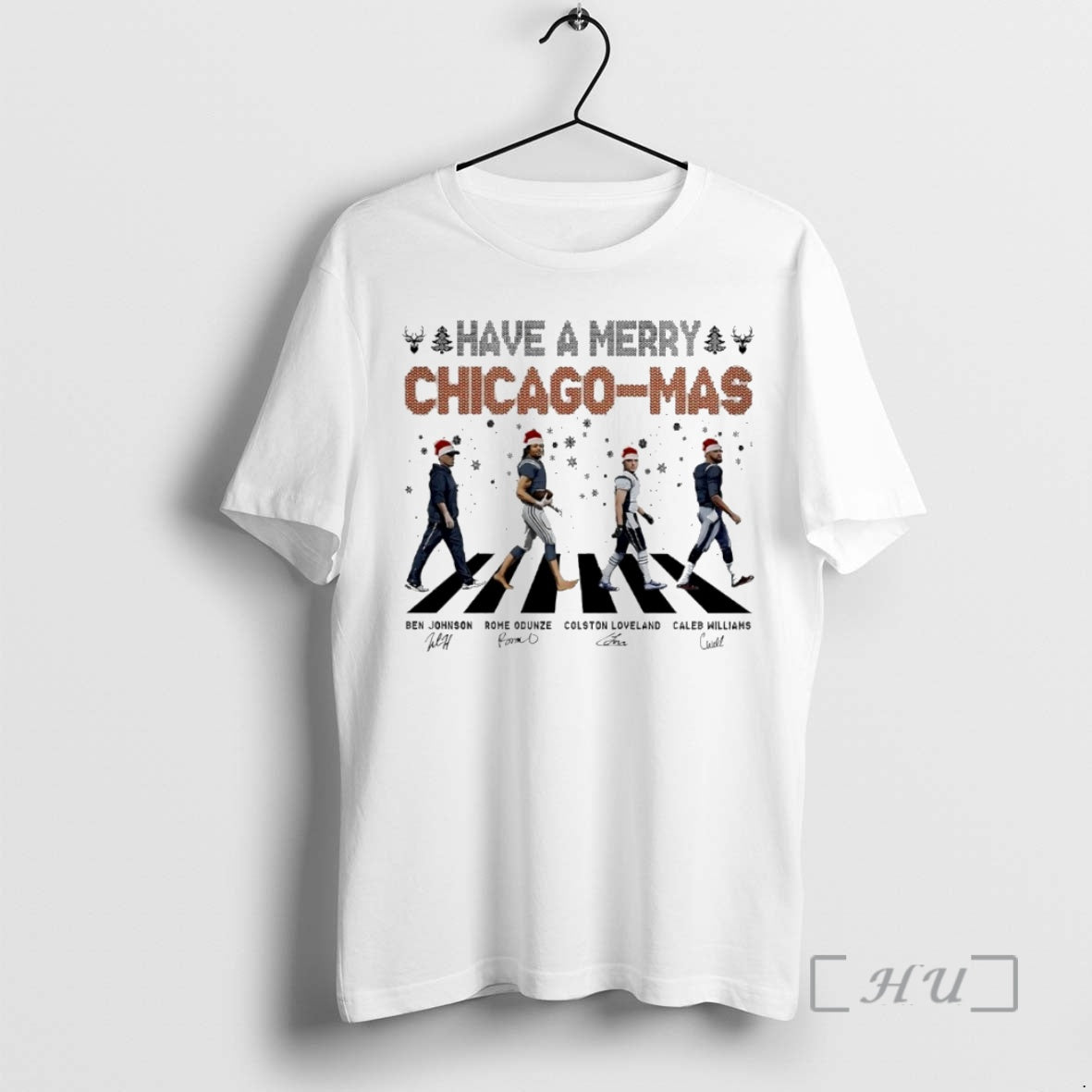 Officials Have A Merry Chicago Mas Bears Football Abbey Road Signatures Circle Premium T Shirts