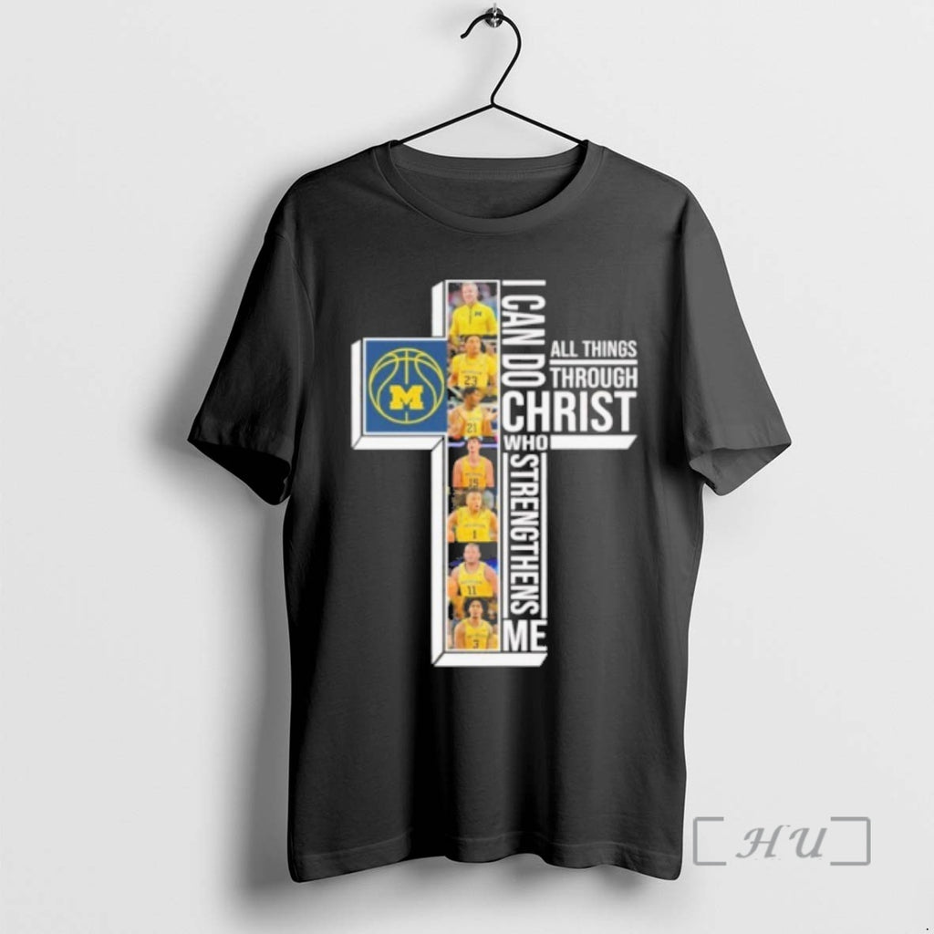 Officials I Can Do All Through Christ Who Strengthens Me Michigan Player Premium T Shirts