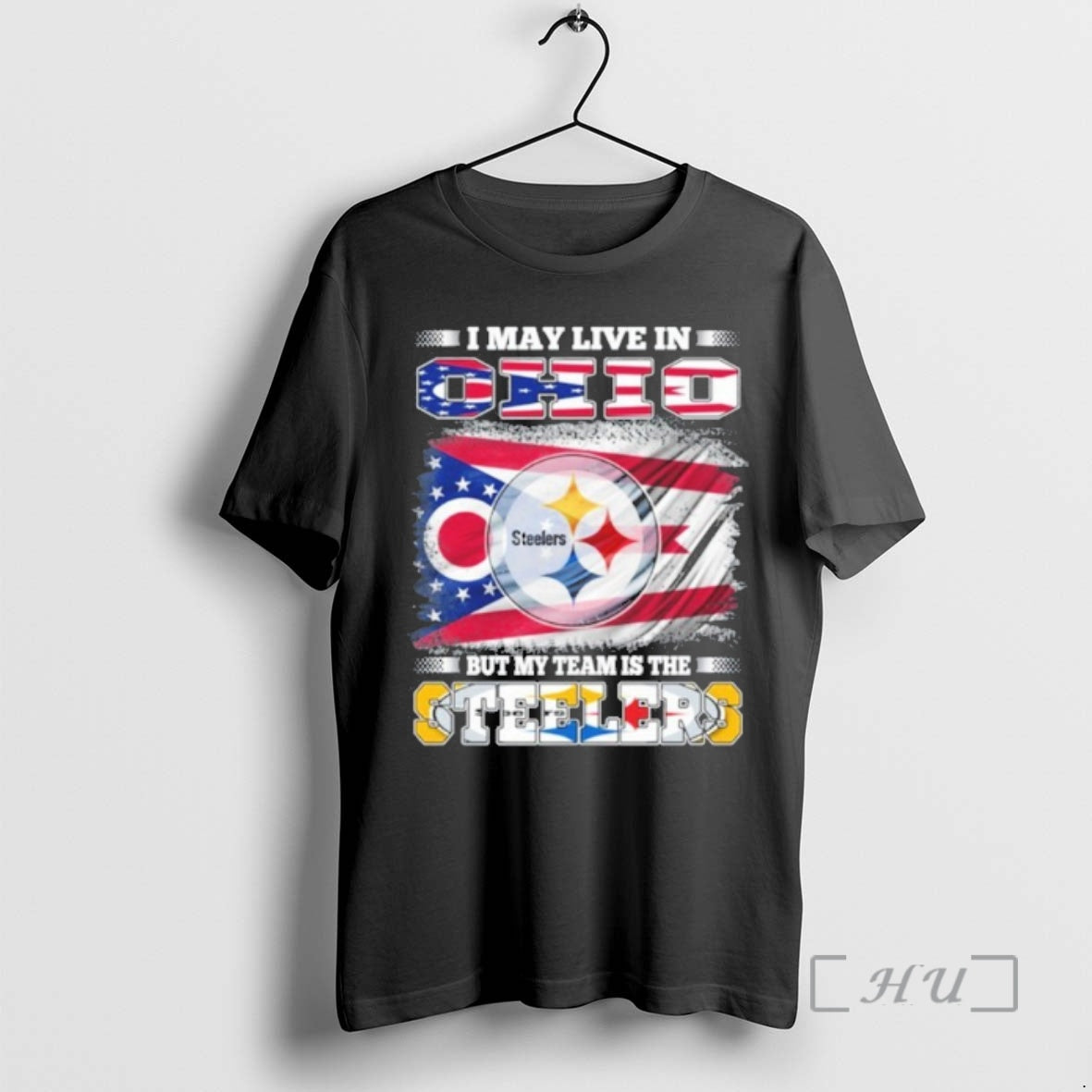 Officials I May Live In Ohio Flag But My Team Is The Steelers Premium