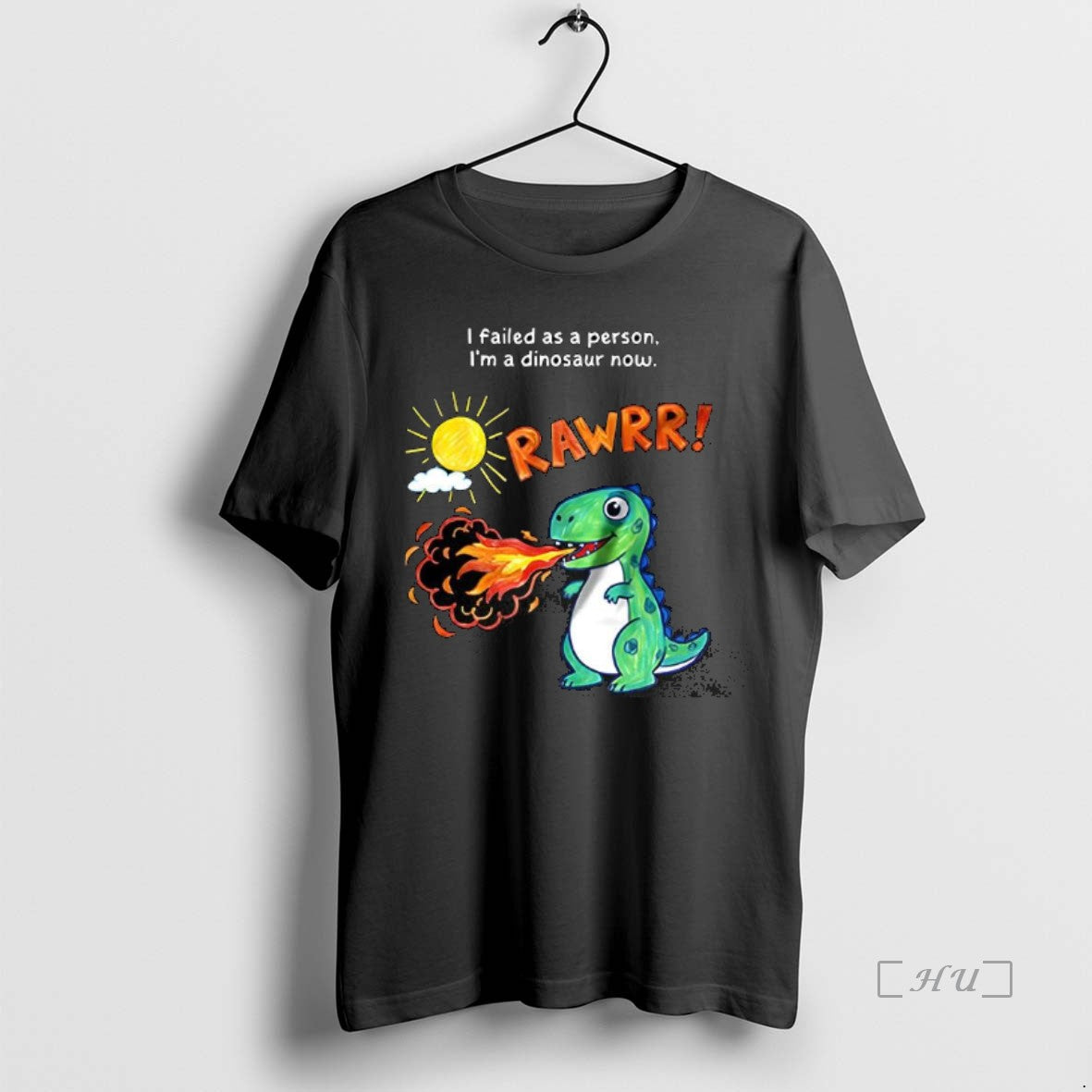 Officials I Failed As A Person Im A Dinosaur Now Rawrr Paint Premium T Shirts