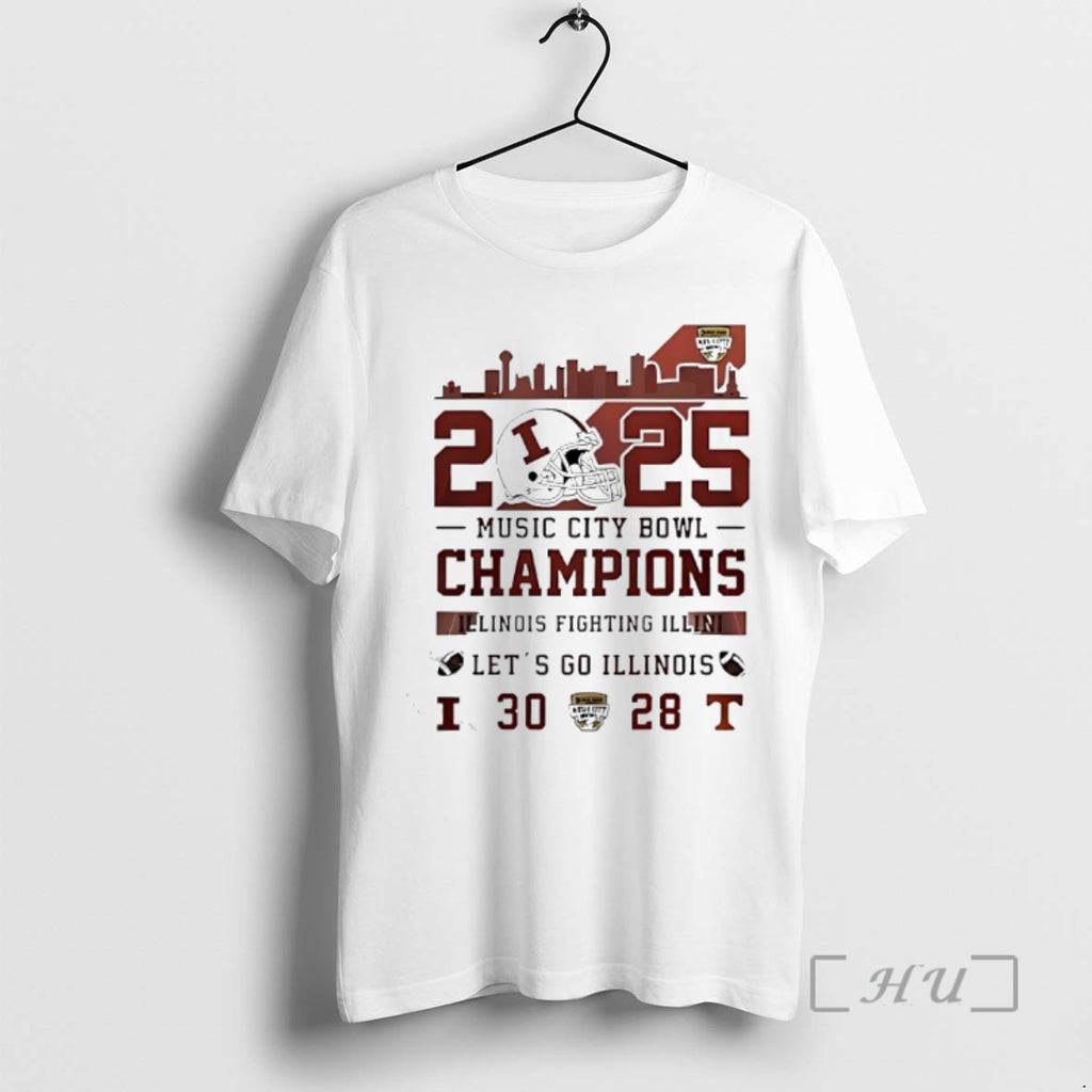 Officials Illinois Fighting Illini Football 2025 Music City Bowl Champions Lets Go Illinois Premium
