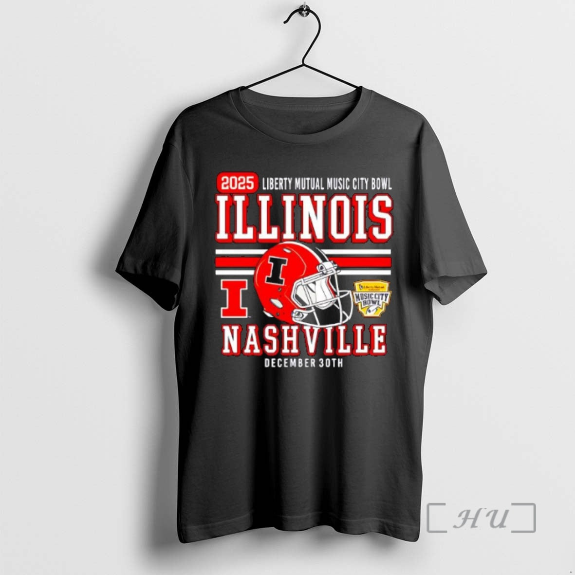 Officials Illinois Football 2025 Liberty Mutual Music City Bowl Dec 30th Premium T Shirts Sweater