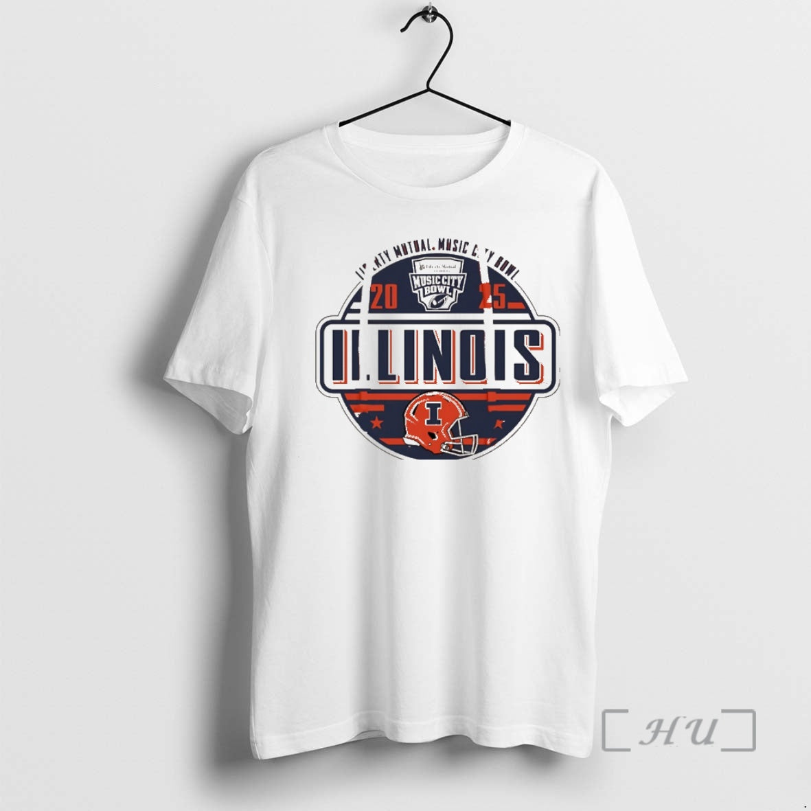 Officials Illinois Football 2025 Music City Bowl Logo Christmas