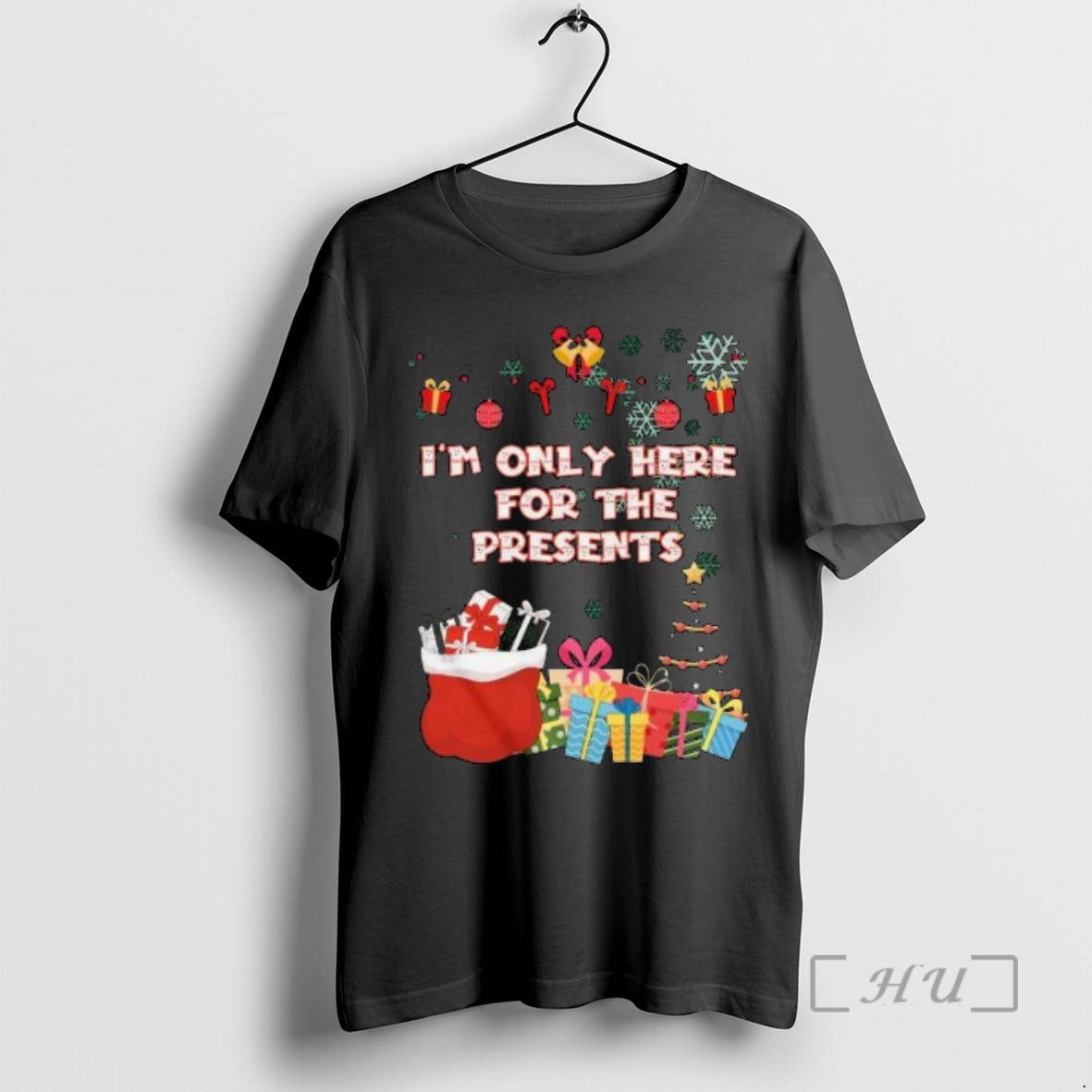 Officials Im Only Here For The Presents Circle Black