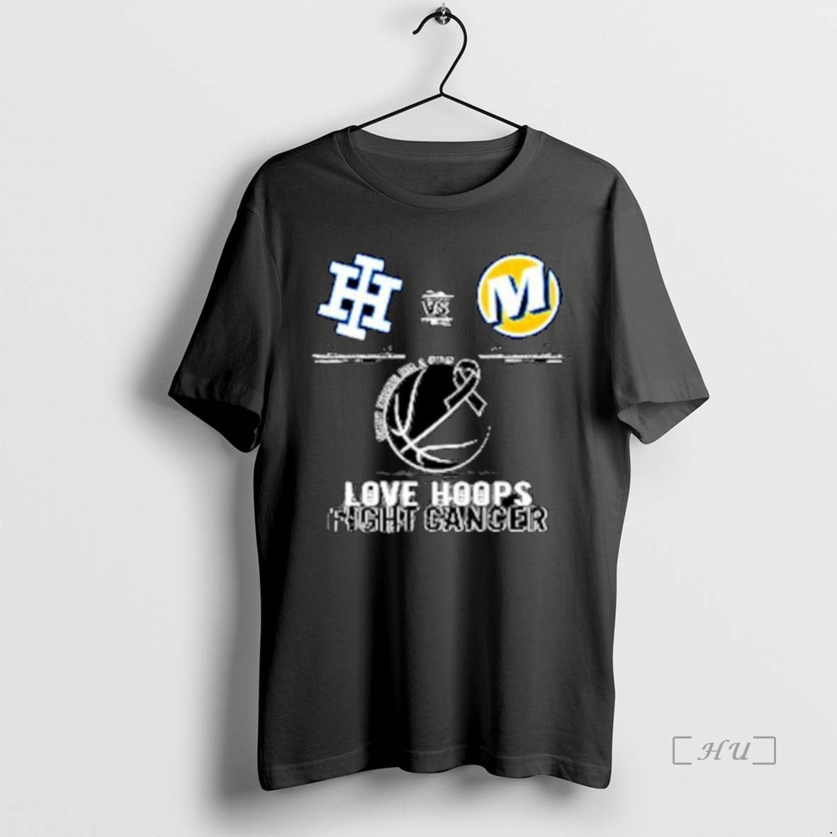 Officials Indian Hill Vs Mariemont Warriors 2026 Love Hoops Fight Cancer Ornaments Premium T Shirts