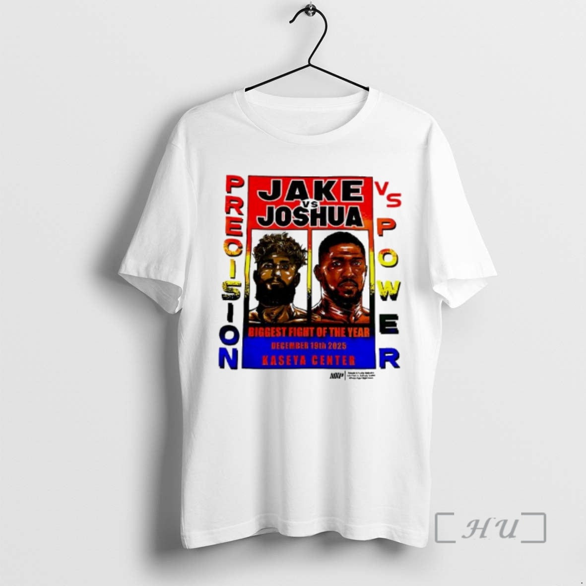 Officials Jake Vs Joshua Precision Vs Power Biggest Fight Of The Year Premium T Shirts