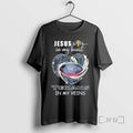 Officials Jesus In My Heart Houston Texans In My Veins Logo Team Premium T Shirts