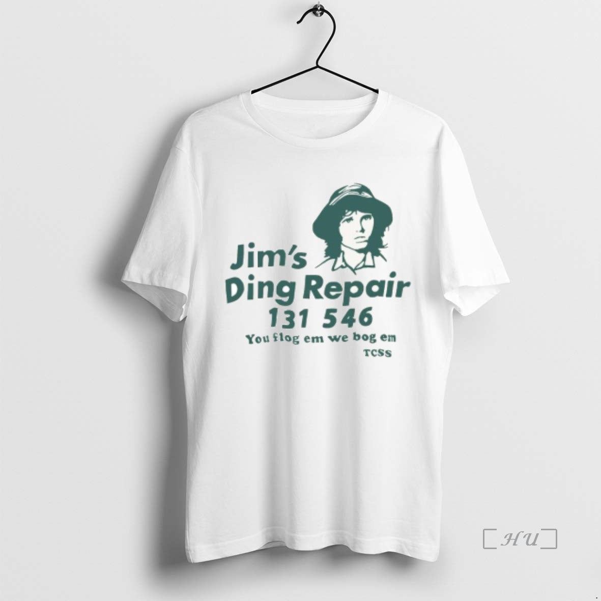 Officials Jims Ding Repair 1311 546 You Flog Em We Bog Em Premium T Shirts