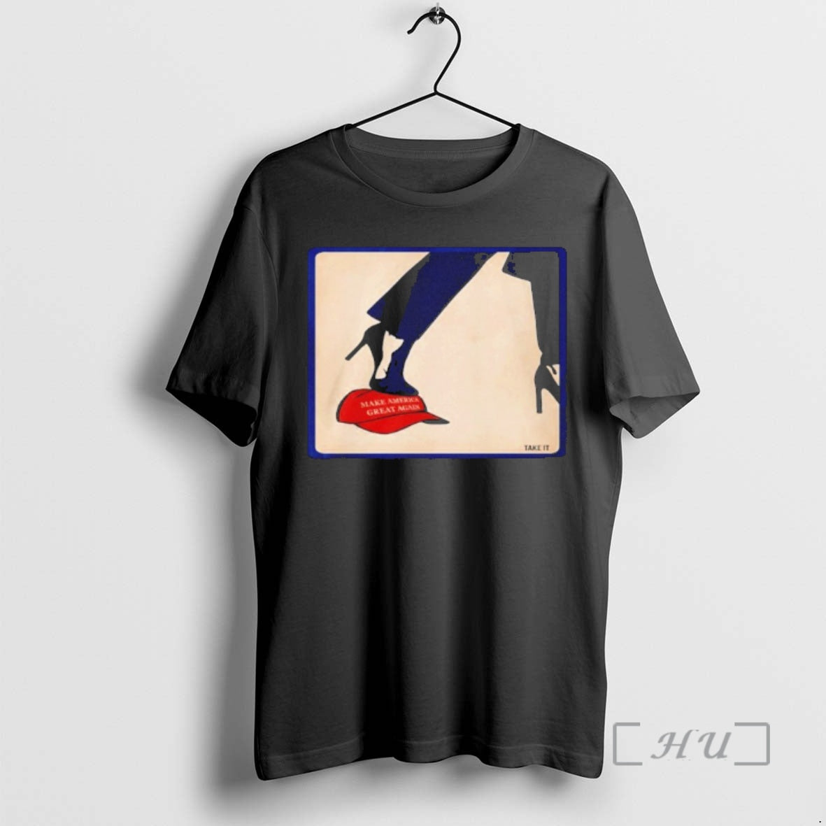 Officials Kamala 2024 Anti Maga High Heels Step On Red Hat Premium T Shirts Sweater