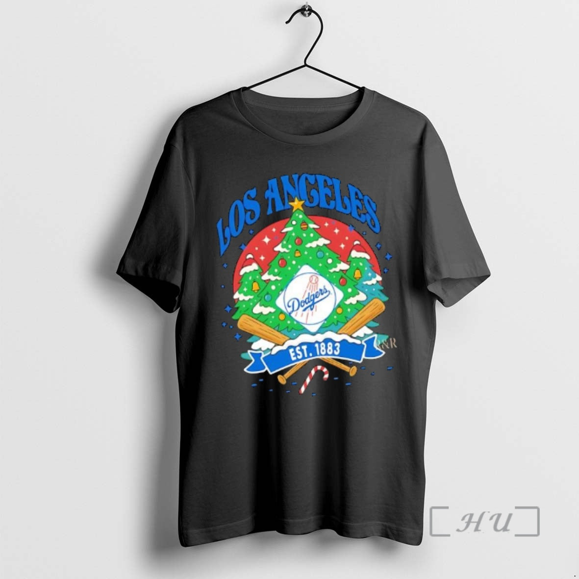 Officials Los Angeles Dodgers Ugly Christmas Tree Motif Est 1883 Logo Premium T Shirts Sweater
