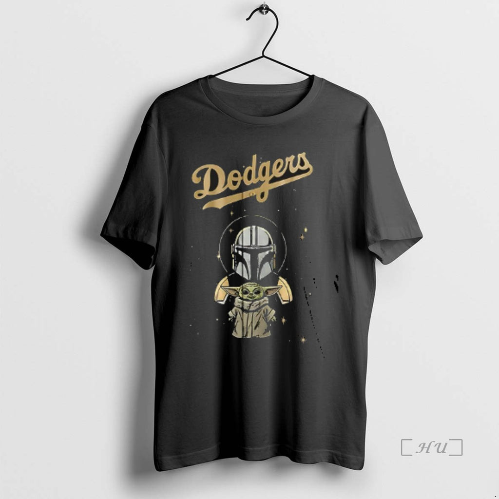 Officials Los Angeles Dodgers X Mandalorian Grogu This Is The Way Double Sided Graphic Premium