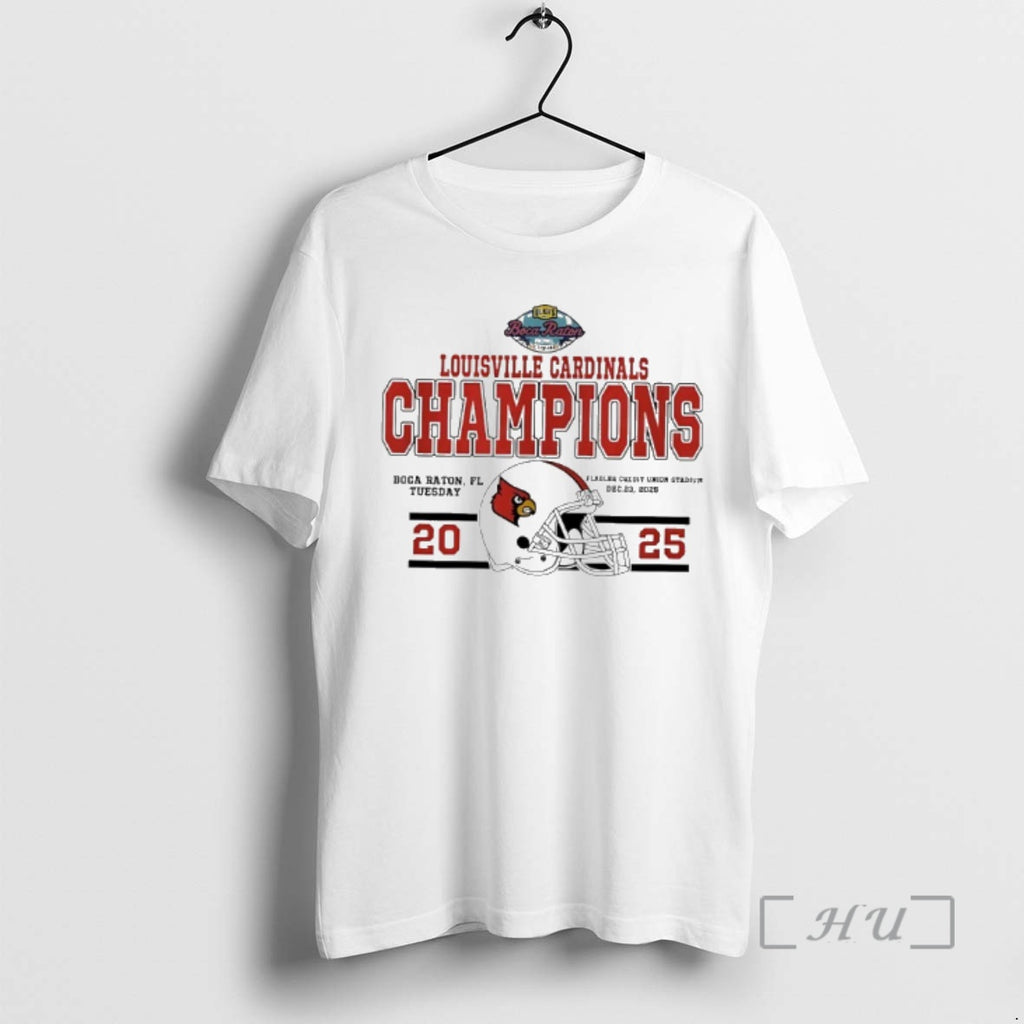 Officials Louisville Cardinals Football 2025 Boca Raton Bowl Champions Helmet