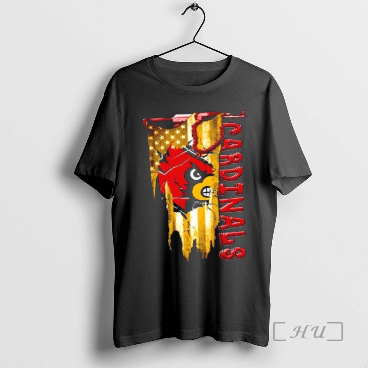 Officials Louisville Cardinals Football Battle Shattered Usa Flag Rip Design