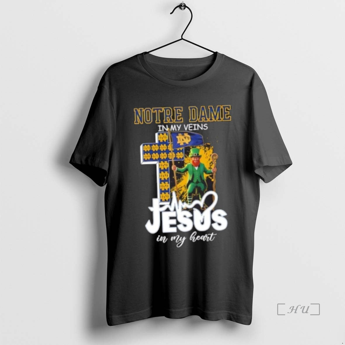 Officials Mascots Notre Dame Fighting Irish Flag In My Veins Jesus In My Heart Premium