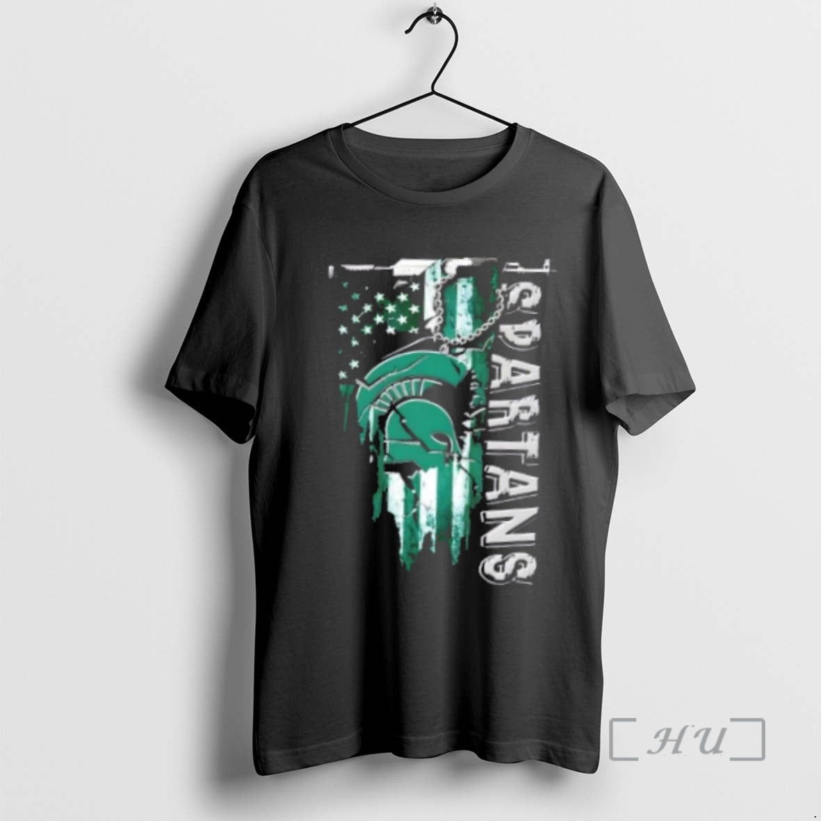 Officials Michigan State Spartans Football Battle Shattered Usa Flag Rip Design Premium T Shirts Sweater