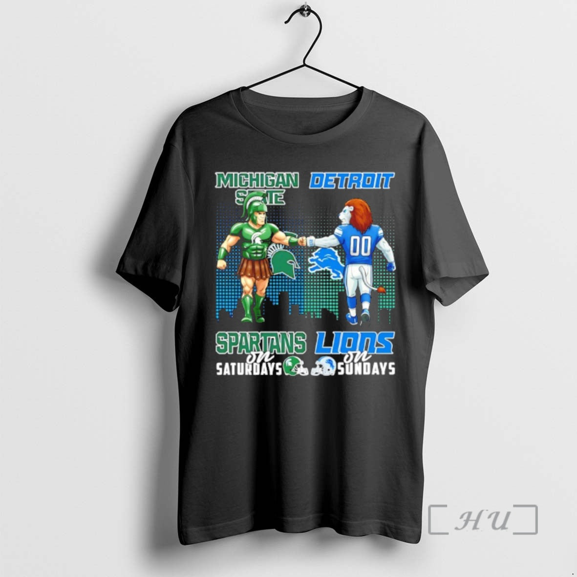 Officials Michigan State Spartans On Saturdays Vs Detroit Lions On Sundays Mascot Skyline Premium