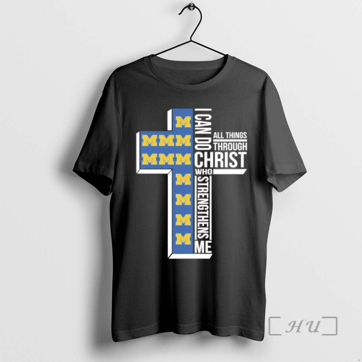 Officials Michigan Wolverines Cross I Can Do All Things Through Christ Who Strengthen Me Premium