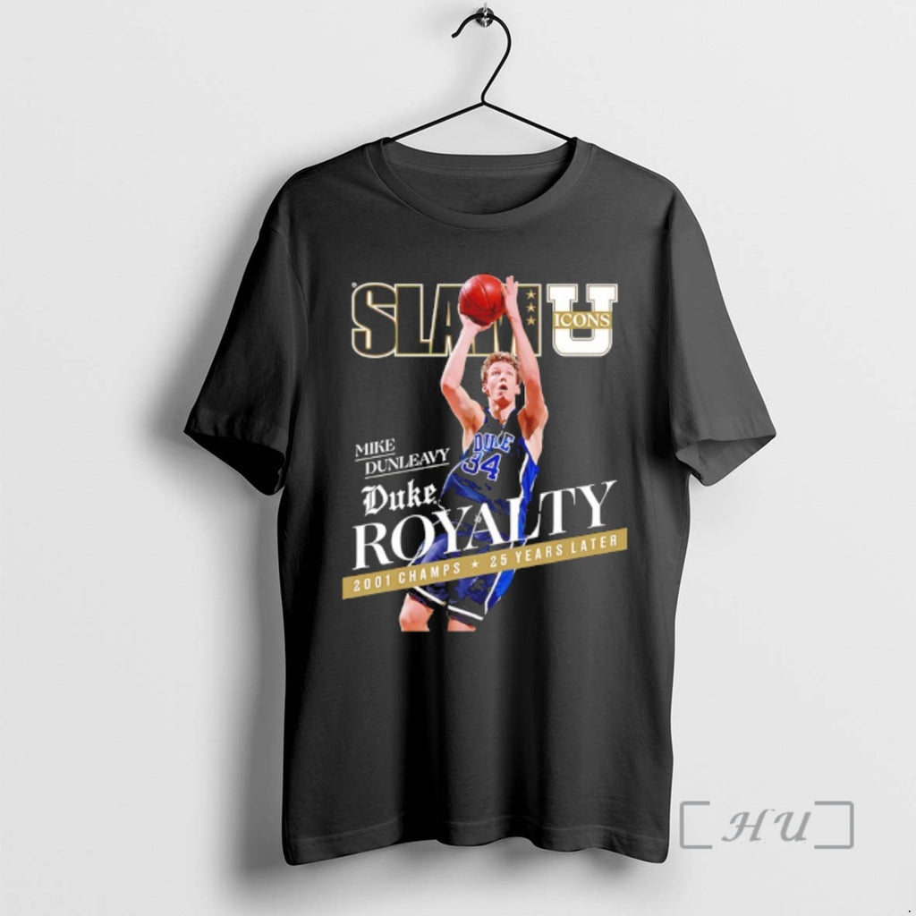 Officials Mike Dunleavy Duke Royalty 2001 Champs 25 Years Later Slam Cover Premium T Shirts
