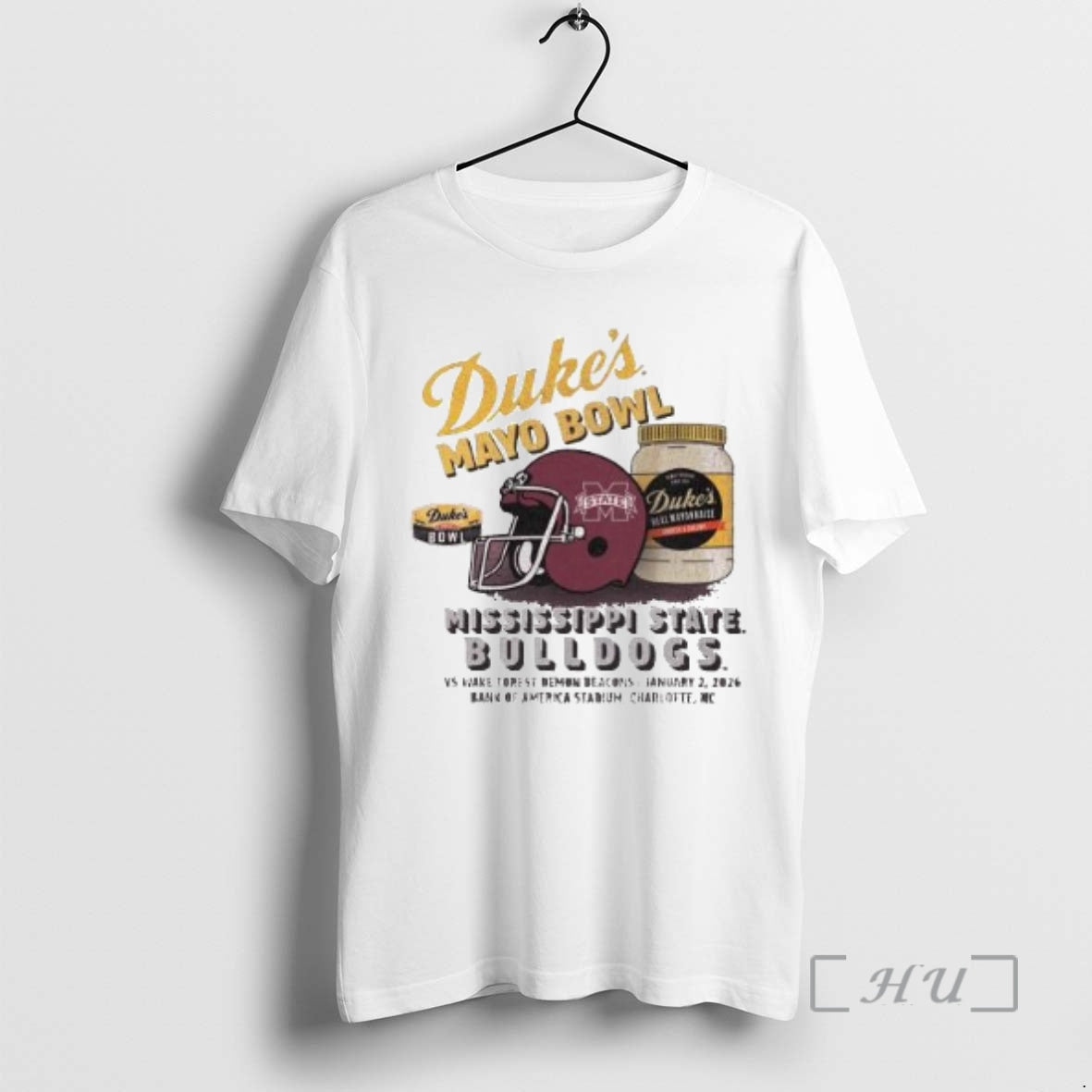 Officials Mississippi State Bulldogs 2026 Dukes Mayo Bowl Helmet Circle White Premium T Shirts Sweater