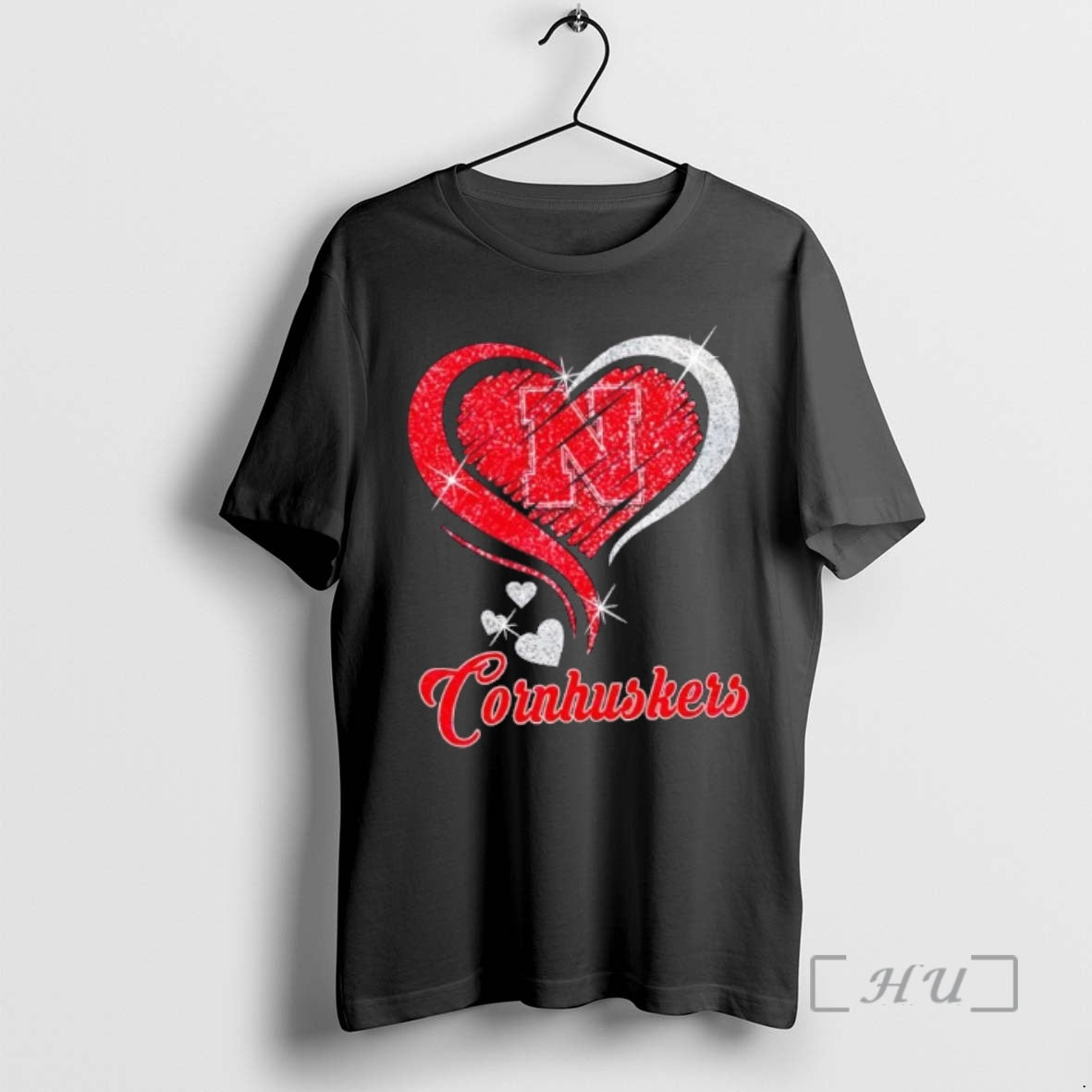 Officials Nebraska Cornhuskers Football In Glitter Heart Fans