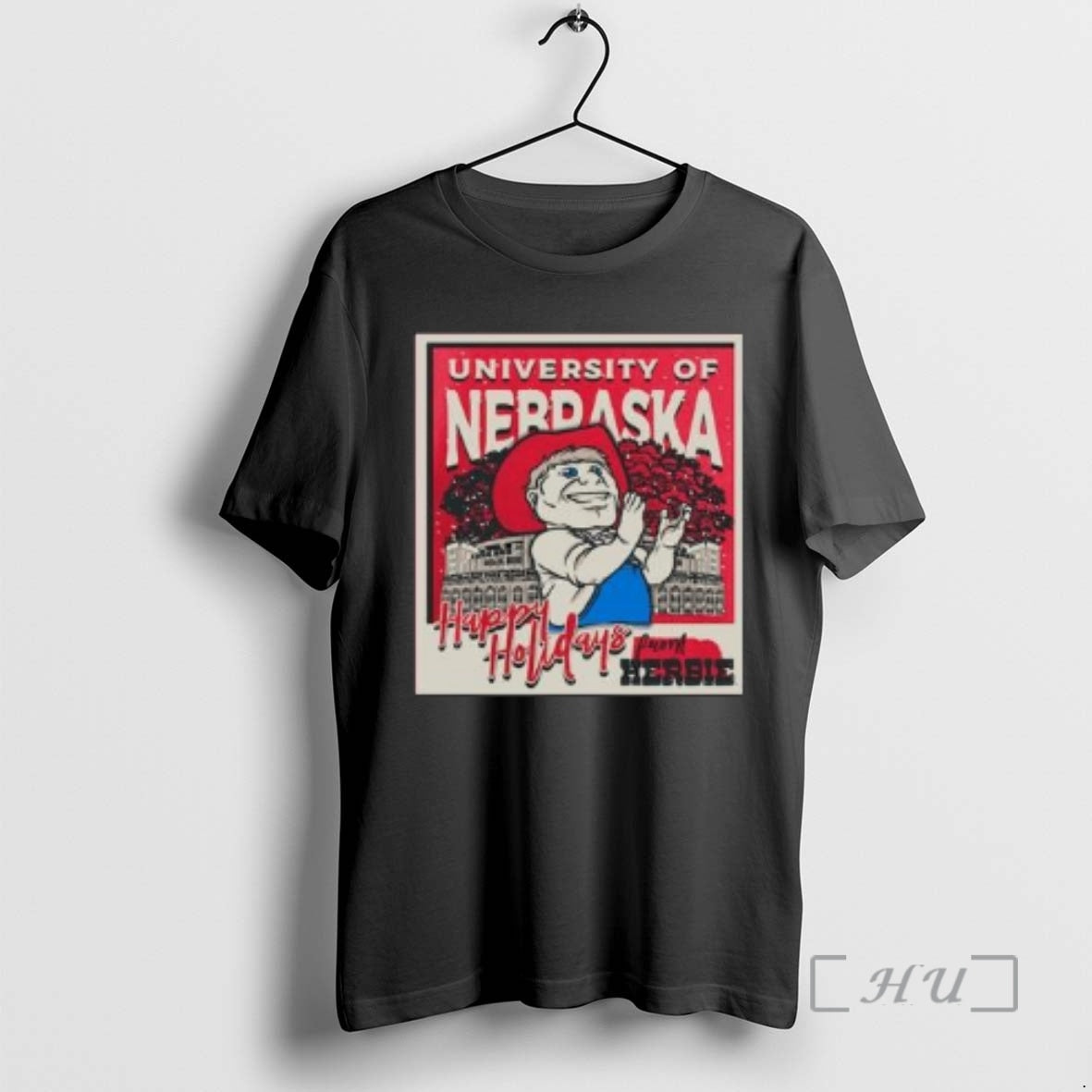 Officials Nebraska Huskers Snowy Polaroid Circle Black