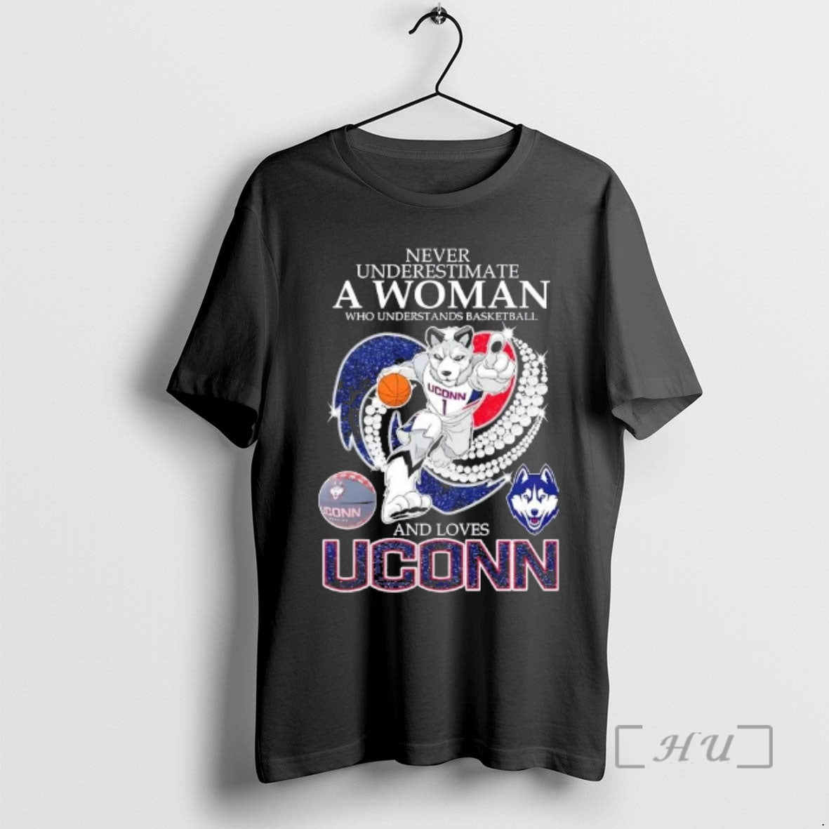 Officials Never Underestimate A Woman Who Understands Basketball And Loves Uconn Huskies Mascot Diamond Heart