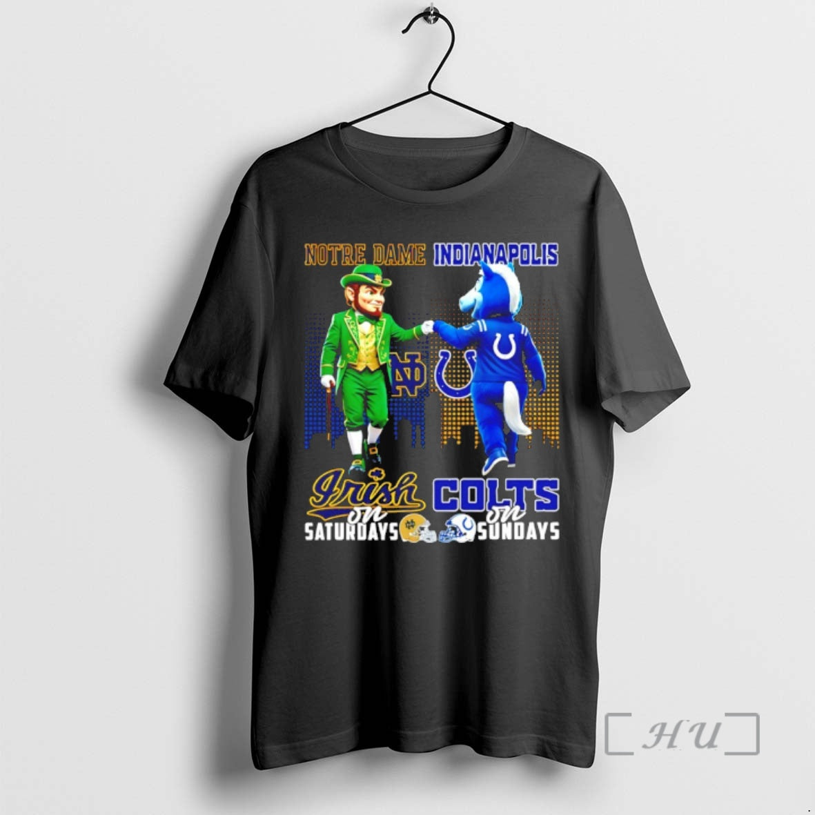 Officials Notre Dame Fighting Irish On Saturdays Vs Indianapolis Colts On Sundays Mascot Skyline Premium