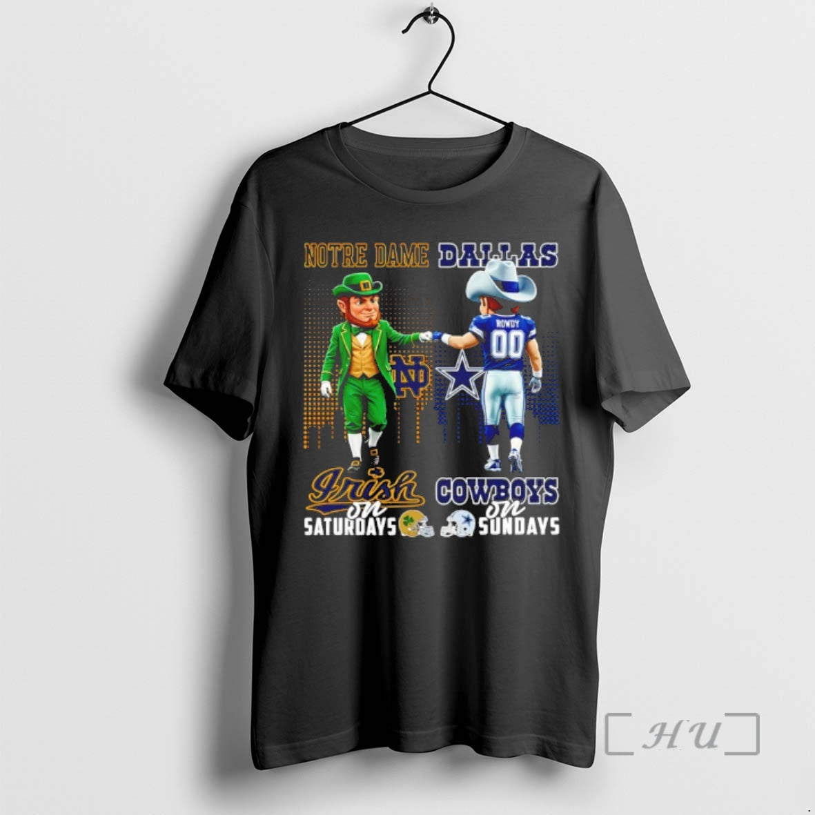 Officials Notre Dame Fighting Irish On Saturdays Vs Dallas Cowboys On Sundays Mascot Skyline Premium