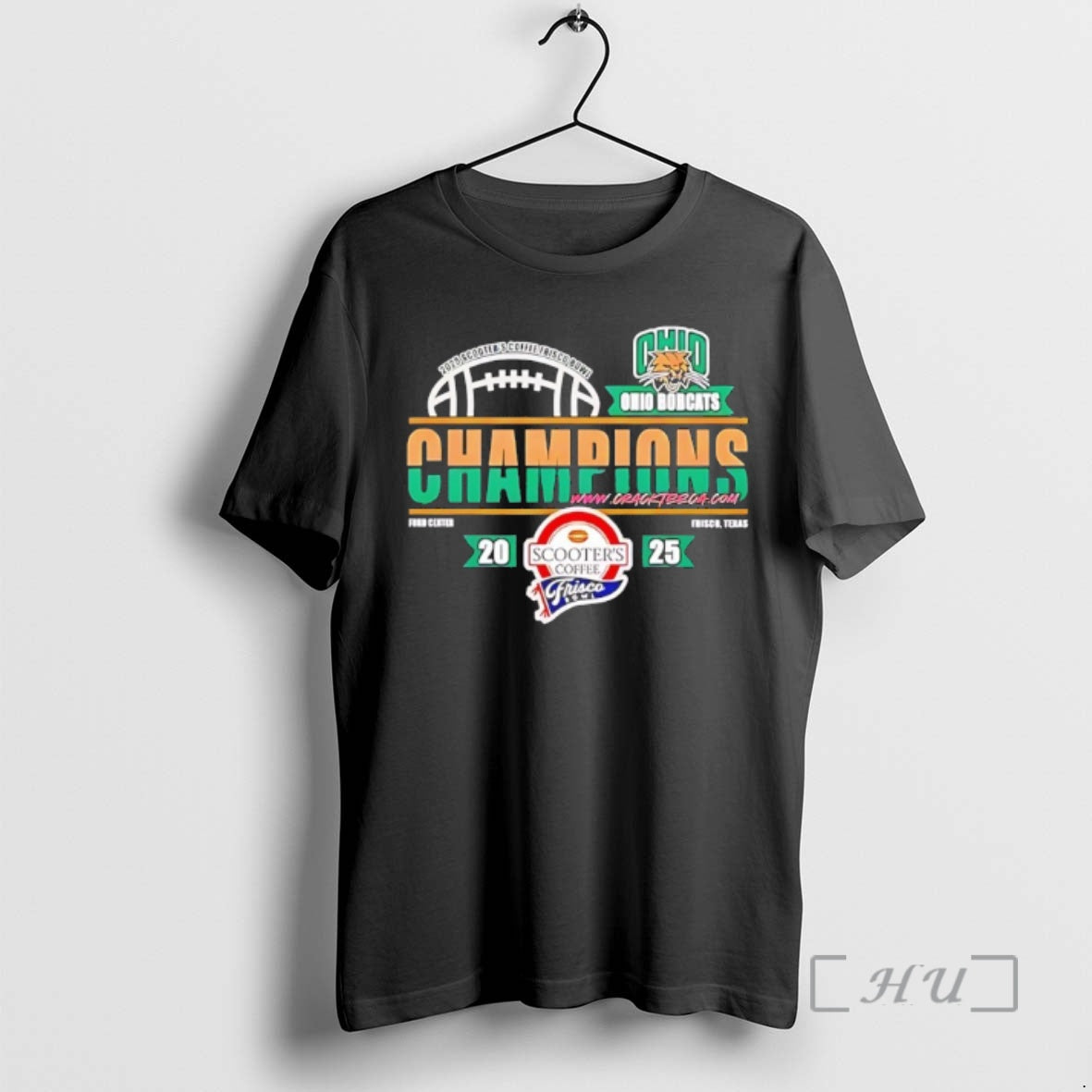 Officials Ohio Bobcats 2025 Scooters Coffee Frisco Bowl Champions Logo