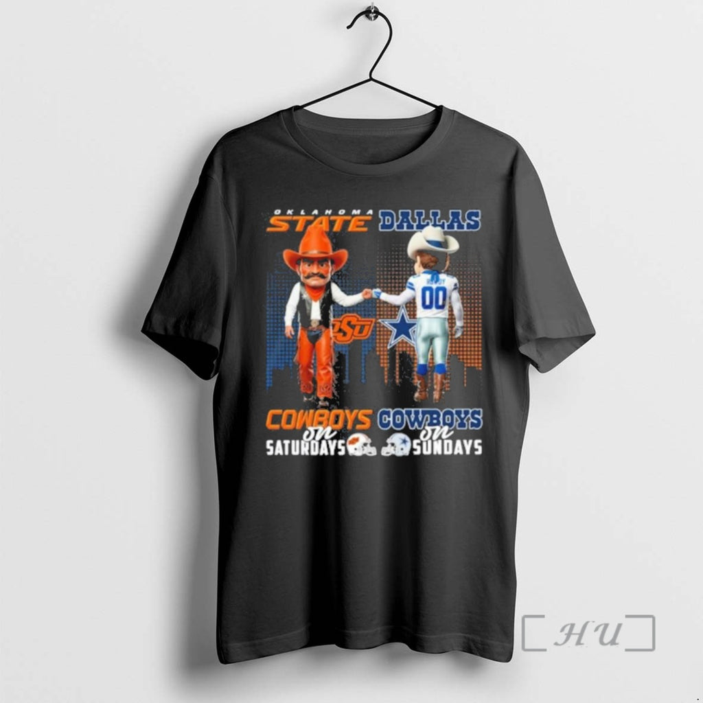 Officials Oklahoma State Cowboys Vs Dallas Cowboys Mascot On Saturdays And On Sundays Premium